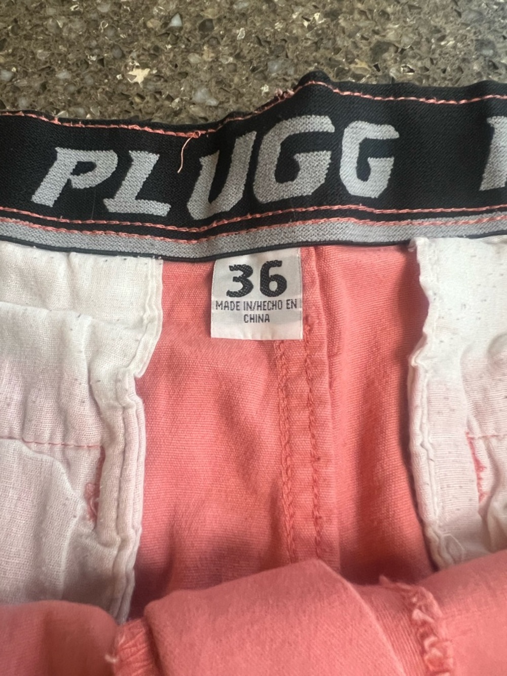 Plugg Flex Men's Coral Flat-Front Cotton Shorts Size 36 Summer Golf Spring Date - Picture 3 of 7